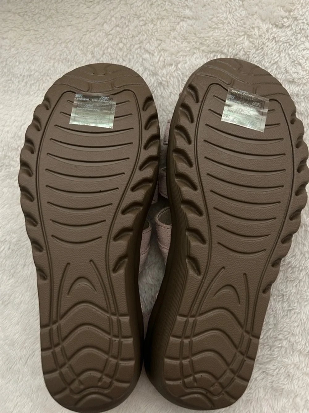 Skechers Blush Pink Suede Wedge Sandals - Picture 5 of 5